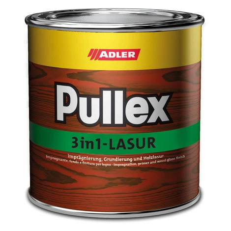 ADLER PULLEX 3in1-LASUR - Matná olejová lazúra na drevo v exteriéri wenge, 0,75 L