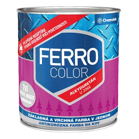FERRO COLOR U 2066 - Syntetická farba 2v1 2,5 L 6030 - slonová kosť CHEMOLAK