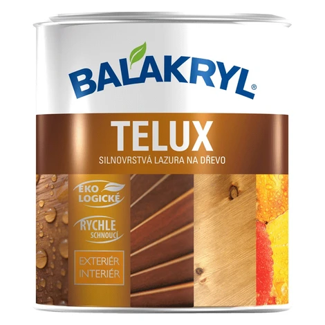 TELUX - hrubovrstvová lazúra na drevo 2,5 kg teak BALAKRYL