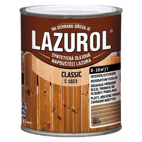 BARVY A LAKY HOSTIVAŘ LAZUROL CLASSIC S1023 - Olejová lazúra na drevo 0,75 l 25 - sipo BaL