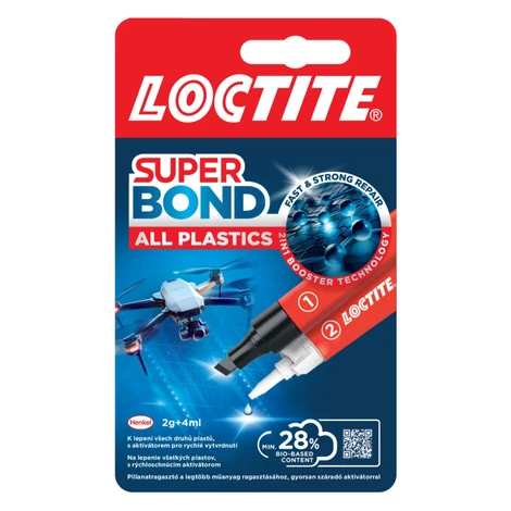 LOCTITE SUPER BOND ALL PLASTICS - Špeciálne sekundové lepidlo na plasty 2g + 4ml