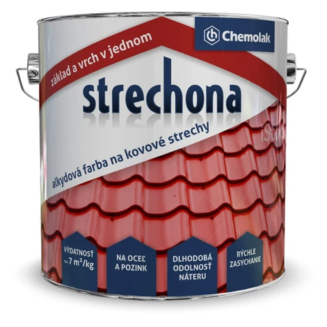 STRECHONA 2v1 - Antikorózna farba na kovové strechy 4 L 0111 - šedá CHEMOLAK
