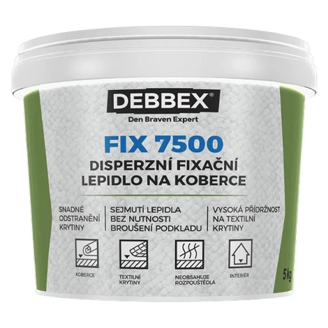 DEN BRAVEN FIX 7500 - Disperzné fixačné lepidlo na koberce biela 5 kg