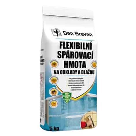 DEN BRAVEN - Flexibilná škárovacia hmota na obklady a dlažbu hnedá 2 kg