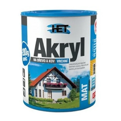 HET AKRYL MAT - Univerzálna matná farba na drevo a kov 3 kg 0100 - biela