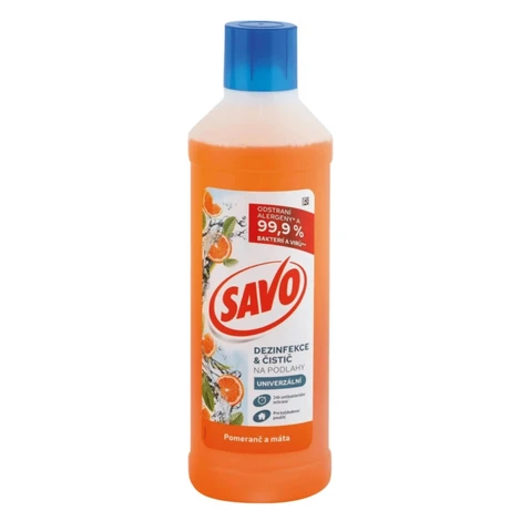 SAVO - Dezinfekcia na podlahy pomaranč a mäta, 1 L