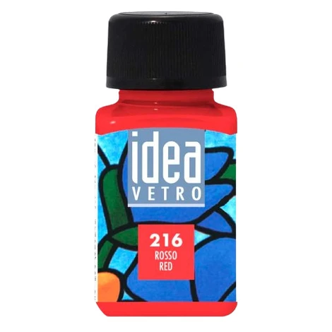 MAIMERI IDEA VETRO - Farby na sklo 216 - red, 60 ml