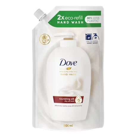 DOVE SILK - Hodvábne tekuté mydlo 0,5 L (náhradná náplň)