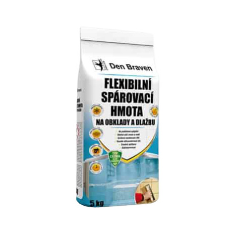 DEN BRAVEN - Flexibilná škárovacia hmota na obklady a dlažbu hnedá 5 kg