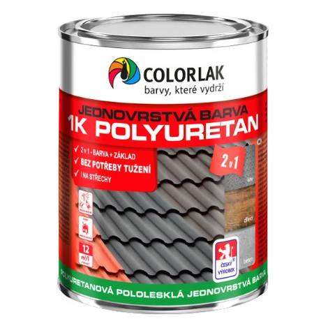 COLORLAK 1K POLYURETÁN U2210 - Jednozložková polyuretánová farba RAL 6005 - machová zelená 0,6 L
