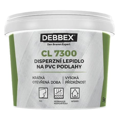 DEN BRAVEN CL 7300 - Disperzné lepidlo na PVC podlahy biela 5 kg