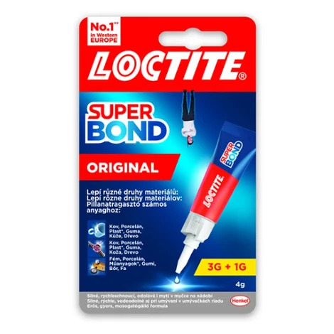 LOCTITE SUPER BOND ORIGINAL - Sekundové tekuté lepidlo 0,004 kg