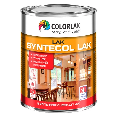 COLORLAK SYNTECOL LAK S1002 - Syntetický lak do interiéru a exteriéru lesklý 0,6 L