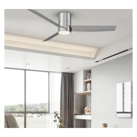 IMMAX NEO LITE FRESH Smart LED stropné svietidlo s ventilátorom 18 W/40 W Tuya WiFi strieborné