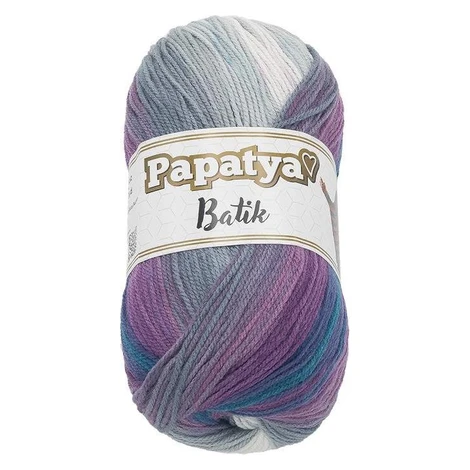 Bellatex Papatya Batik 100g, 554-31 sivá, biela, fialová