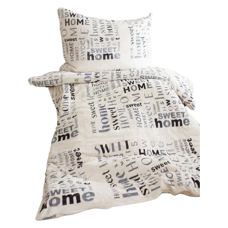 Jerry Fabrics Obliečky mikroflanel Home sweet home 140 × 200, 70 × 90 cm