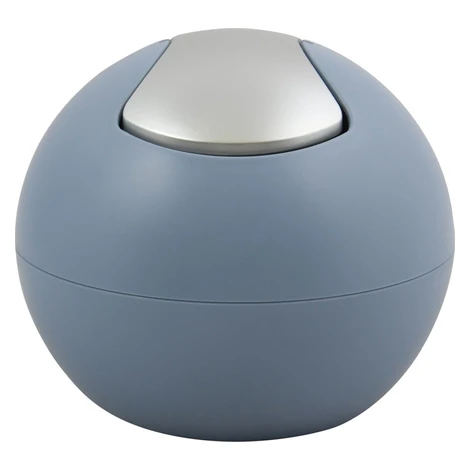 Spirella mini výklopný odpadkový kôš Bowl Matt, hmlový modrý, plast, 1 l