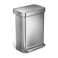 Simplehuman Pedálový koš 55 l, matná oceľ, FPP, dávkovač na vrecká