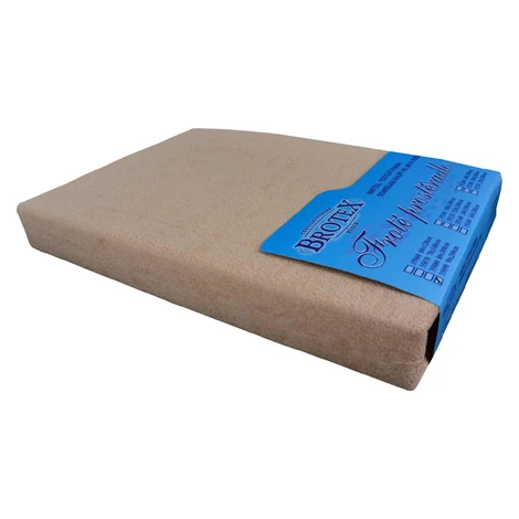Brotex Froté prestieradlo na vysoký matrac 90 × 200 cm, svetlo béžové