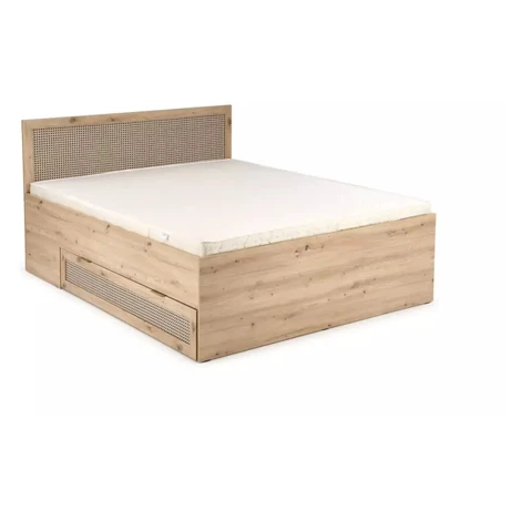 Manželská posteľ Borneo K 160x200 so zásuvkami dub artisan/čierna Halmar
