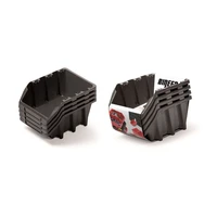 Sada úložných boxů 4 ks BENER 29,5 x 19,8 x 19,5 cm černá