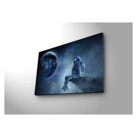 Obraz s LED osvetlením ASTRONAUT VO VESMÍRE II 45 x 70 cm