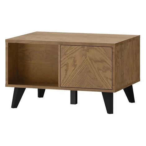 Konferenčný stolík Cozy 41 z masívu 80 cm dub rustikálny/čierny SZYNAKA