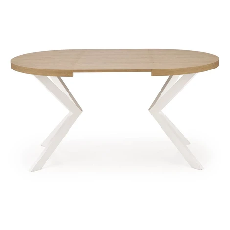 Jedálenský rozkladací stôl PERONI 100/250 cm dub craft zlatý/biely Halmar