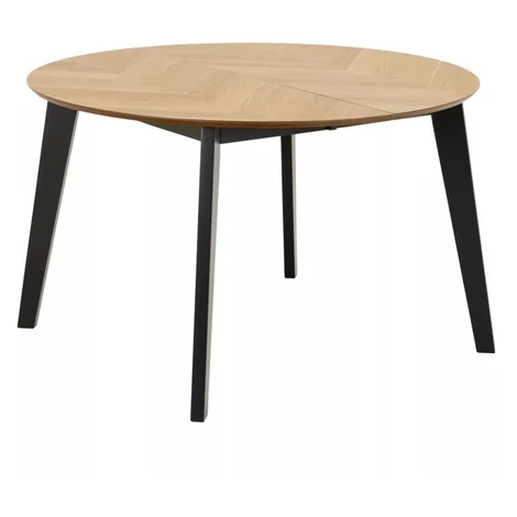 Jedálenský rozkladací stôl Georgetown 120/198 cm z masívu dub prírodný/čierny Actona