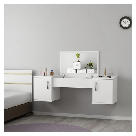 Toaletný stolík MERCAN 100 cm biely Kalune Design