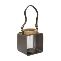 Lucerna Sklo 18 cm hnedá/číra