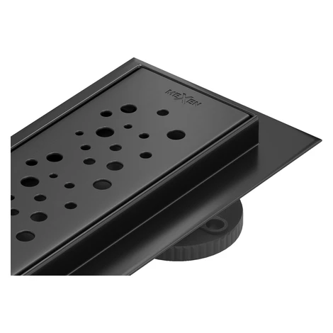 Odtokový žľab nízky MEXEN FLAT BLACK 60 cm - vzor G12