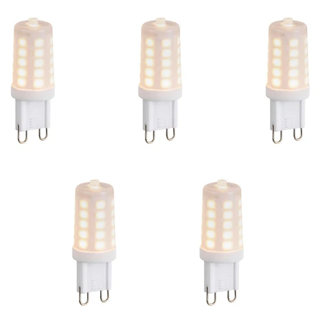 Sada 5 stmievateľných LED žiaroviek G9 Opal 1,2 W 100 lm 2200 K LUEDD