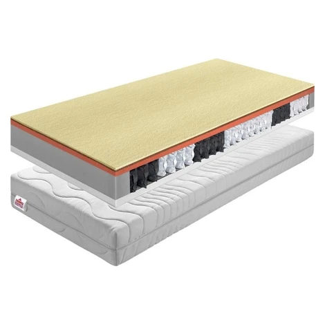 KONDELA BE Palmea New obojstranný taštičkový matrac 80x200 cm pružiny / plsť / PUR / latex-kokos Tempo Kondela