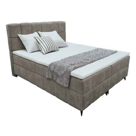 KONDELA Alma boxspringová manželská posteľ hnedosivá (taupe) Tempo Kondela