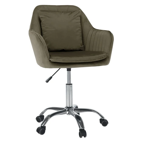 KONDELA Klian kancelárske kreslo sivohnedá taupe (Velvet) / chróm Tempo Kondela