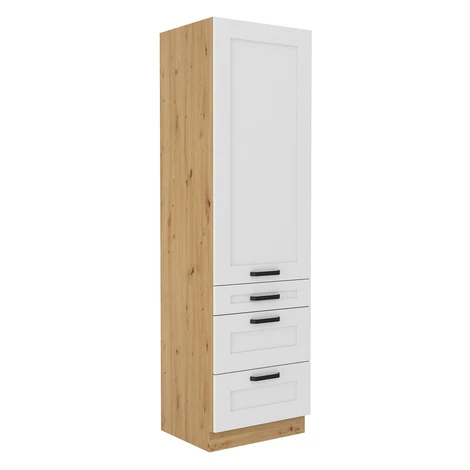KONDELA Lula 60 DKS-210 3S 1F potravinová skriňa biela / dub artisan Tempo Kondela