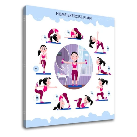 Motivačný obraz na stenu Home exercise plan