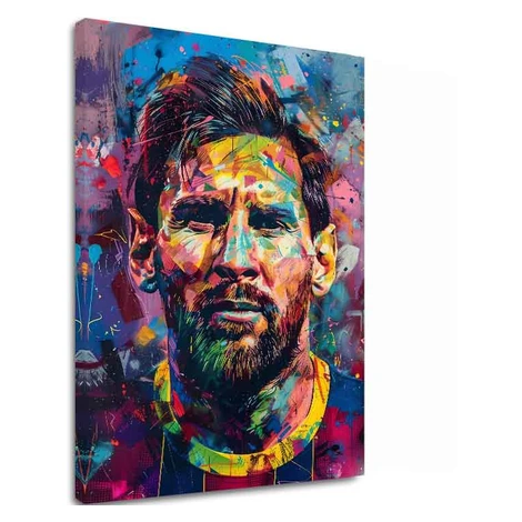 Obraz Messi Vibes na plátne | Maľovaná štruktúra