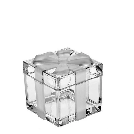 Crystal Bohemia Sklenená dózička darčeková krabička 72 mm
