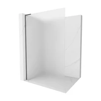 MEXEN/S - Kioto L Sprchová zástena WALK-IN 80 x 200, dekor, grafit kartáčovaná 800-080-103-66-30