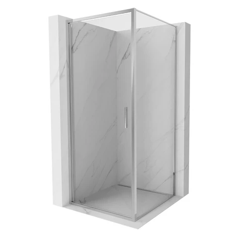 MEXEN/S - Exo sprchovací kút dvere krídlové 85 x 85, transparent, chróm 817-085-085-01-00