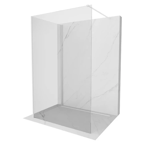 MEXEN/S - Kioto Sprchová zástena WALK-IN 100 x 80, transparent, biela 800-100-212-20-00-080