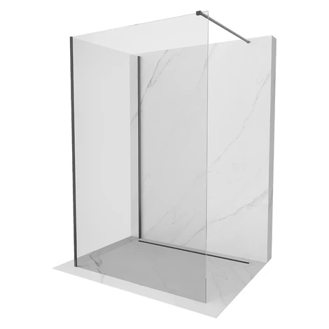 MEXEN/S - Kyoto Sprchová zástena WALK-IN 120 x 105, transparent, grafit kartáčovaná 800-120-212-