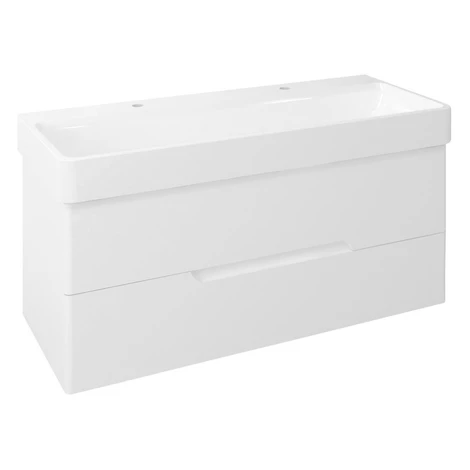 SAPHO - MEDIENA umývadlová skrinka 117x51x48,5cm, biela matná/biela matná MD120