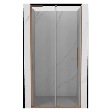 MEXEN/S - Velar L posuvné sprchové dvere 110, transparent, meď kartáčovaná 871-110-003-01-65