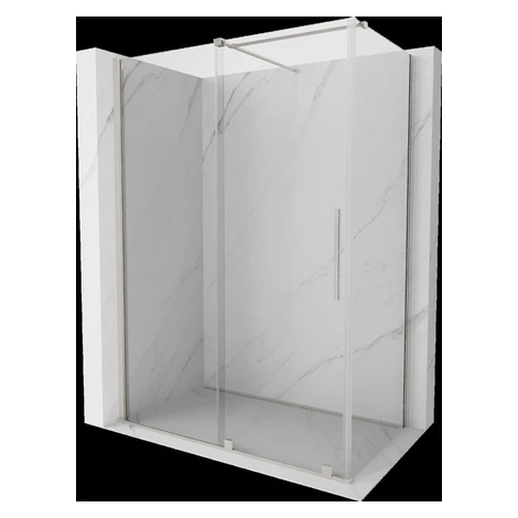 MEXEN/S - Velár sprchovací kút, posuvné dvere 150 x 85, transparent, nikel kefovaná 871-150-085-