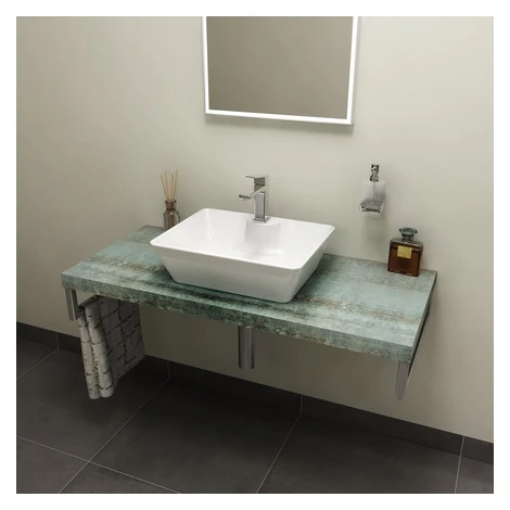 SAPHO - AVICE doska pod umývadlo 80x50cm, hrúbka 5cm, Aquamarine AV086