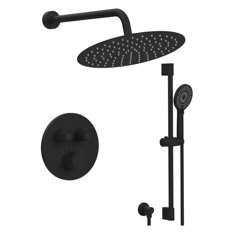 SAPHO SAPHO - SMART SELECT sprchový set s termostatickou batériou, 2 výstupy, posuvný držiak spr