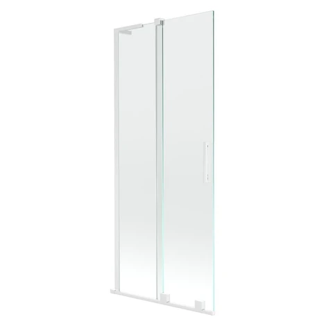MEXEN/S - Velar L dvojkrídlová posuvná vaňová zástena 80 x 150, transparent, biela 896-080-003-0